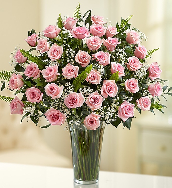 48 Premium Long Stem Pink Roses